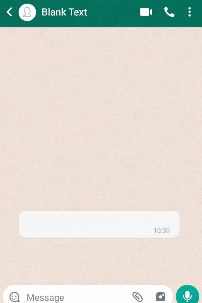 send blank message on whatsapp